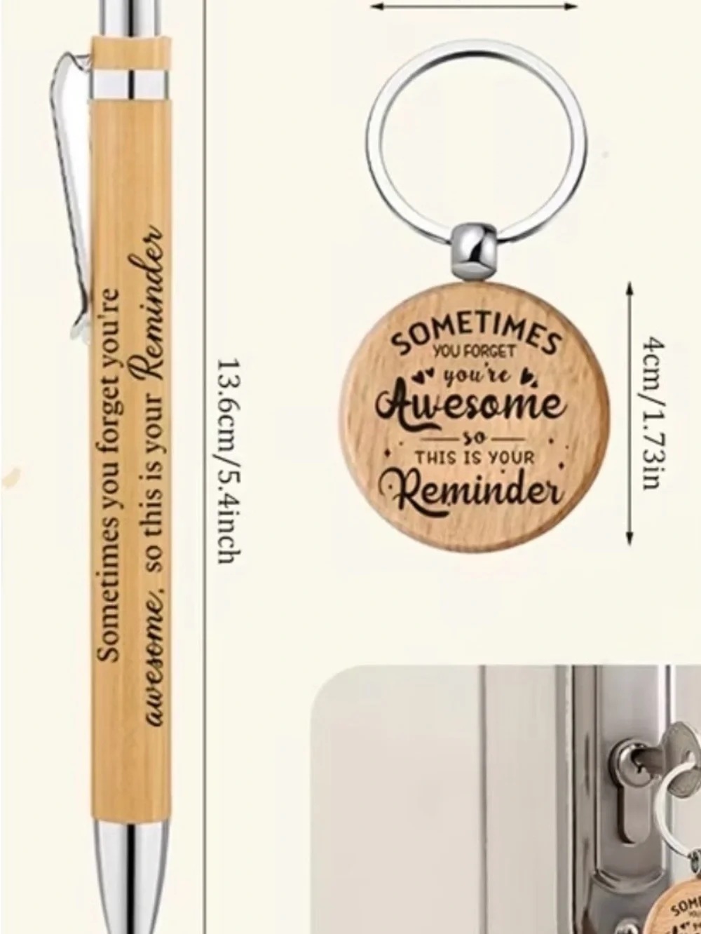 Spiral Notebook Set with Pen & Keychain